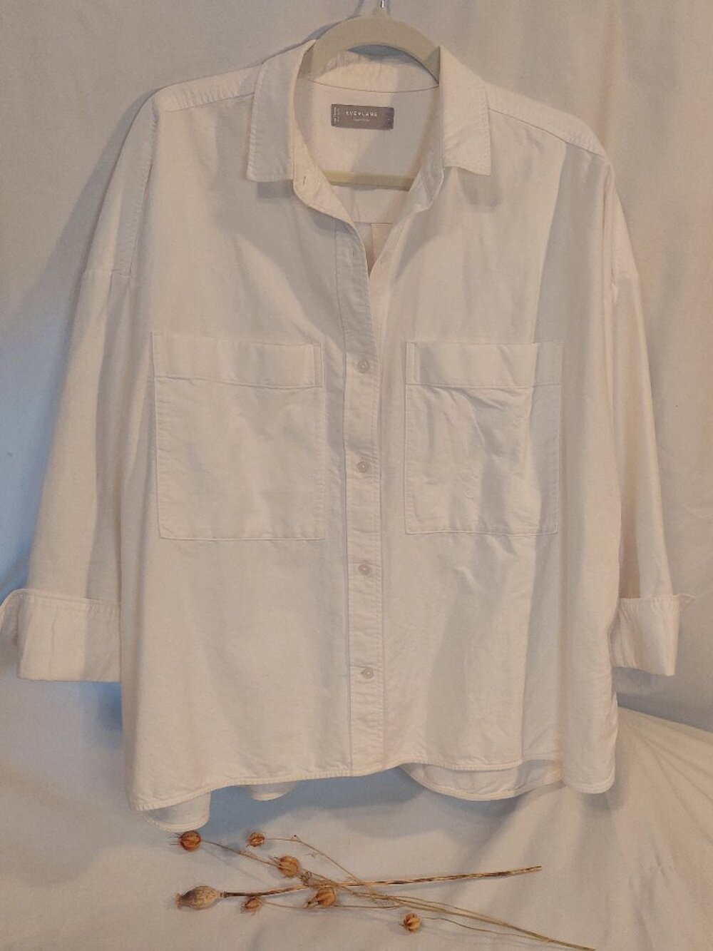 Everlane The Boxy Oxford in White Size L